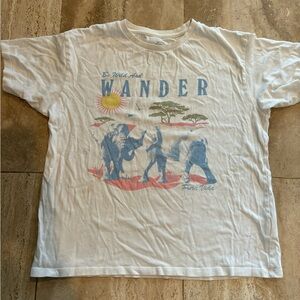 Pura Vida white T-Shirt with Wander Graphic